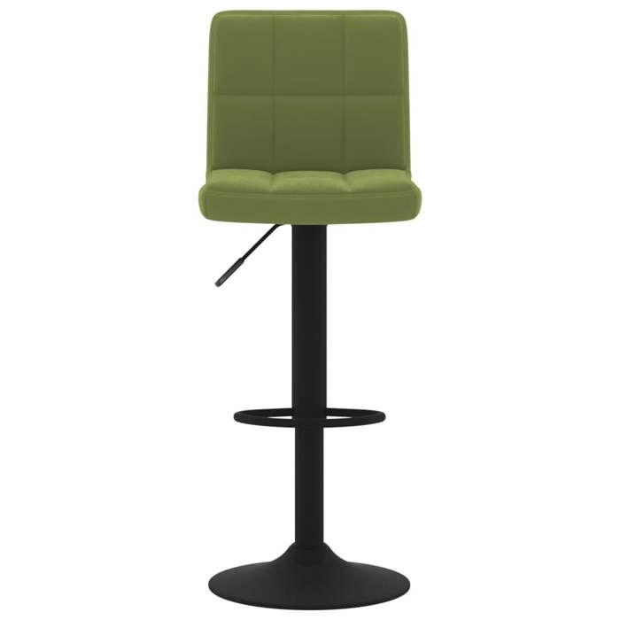 Tabourets Cuisine - Vert - Chaises de bar - (2 pcs) - 2 personnes - vert clair velours 40x47x(90-111) cm F2356