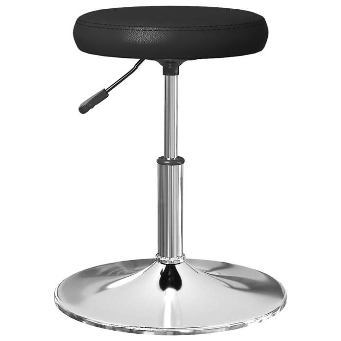 Chaises à manger ou cuisine(Ensemble de 2) - rétro&chic - noir similicuir - Taille totale:31x(39-53)cmC277997