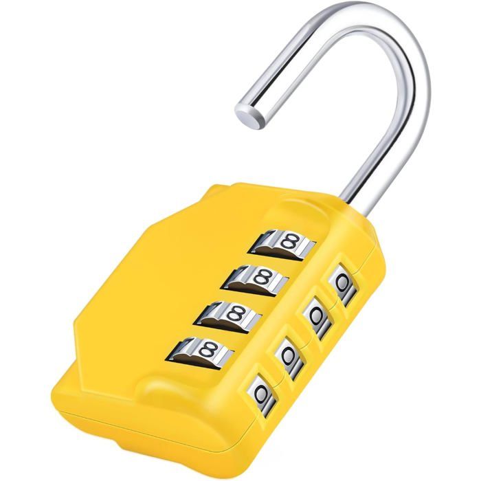 Cadenas à combinaison - Unbrand - 4 chiffres - Résistant aux intempéries - Alliage de zinc - Manille en acier trempé