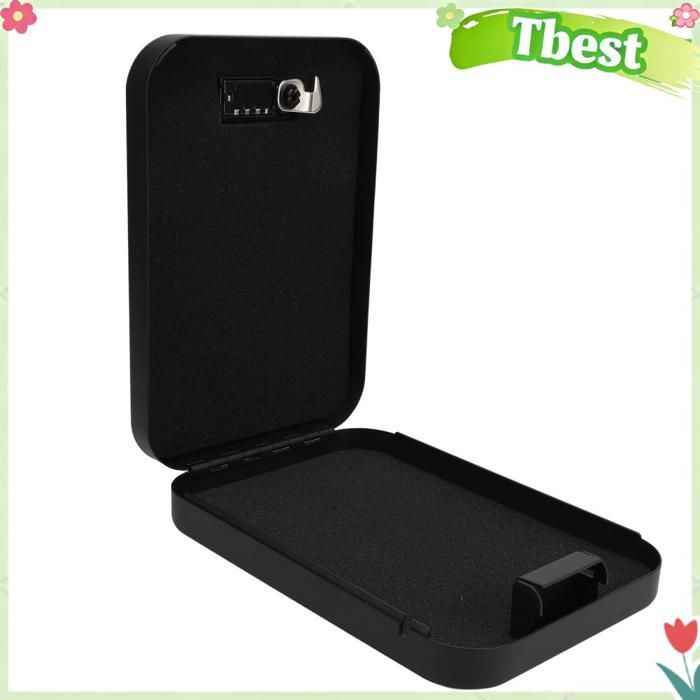 Tbest Coffre-fort portable Petit Coffre-fort de sécurité Portable en Acier avec Serrure à Combinaison pour les meuble rangement