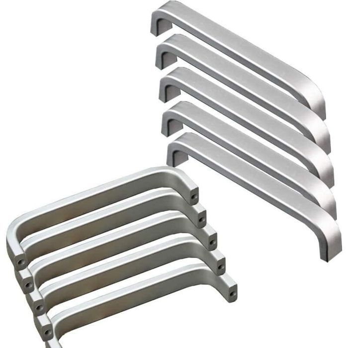 L10 PCS Poignée de Meuble Cuisine Inox Poignet de Porte Cuisine Universel Poignet Tiroir Meuble en Aluminium Poignée Baton De