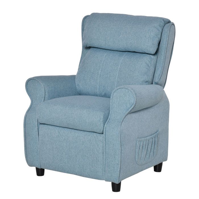 Pour Chambre dEnfant Confort et Repos Douillet Canapé Fauteuil Relax Enfant Dossier Réglable avec Repose-Pieds Bleu