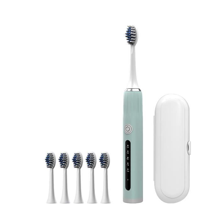 Brosse à Dents Électrique Rechargeable Sans Fil - 4 Modes - 8 Têtes - Neuf - Marque Générique