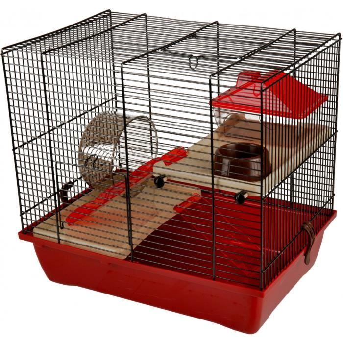 Comparer les prix de Cage ENZO . 41.5 x 28.5 x 38 cm. Model 2. pour hamster. - animallparadise 30 Rouge
