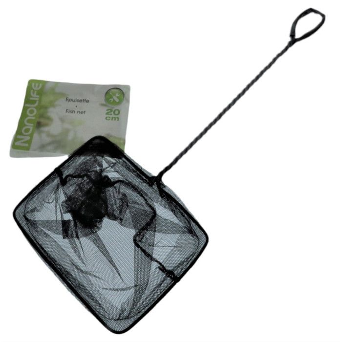 Meilleurs prix pour Epuisette filet noir maille moyenne 20 cm x 16 x 53 cm aquarium - animallparadise