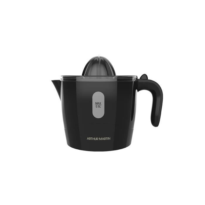 Presse-agrume électrique - Arthur Martin - 30 W - 0 5 L - Noir - 2 cônes inclus Presse-agrume électrique - Arthur Martin - 30 W - 0 5 L - Noir - 2 cônes inclus