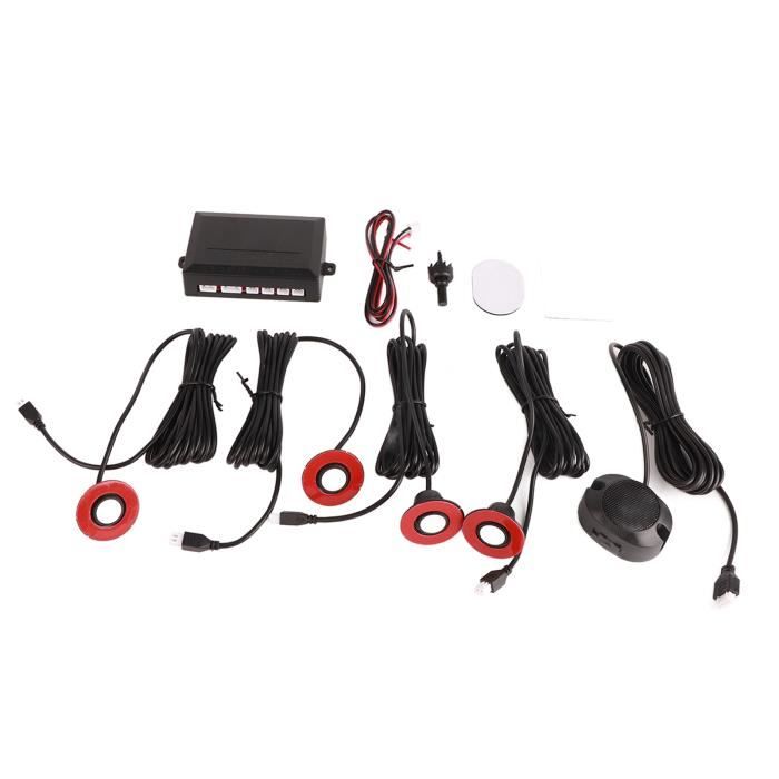 Aolead Capteur De Recul Voiture Avec 4 Capteurs - Radar De Stationnement Avec Buzzer Alarme Blanc