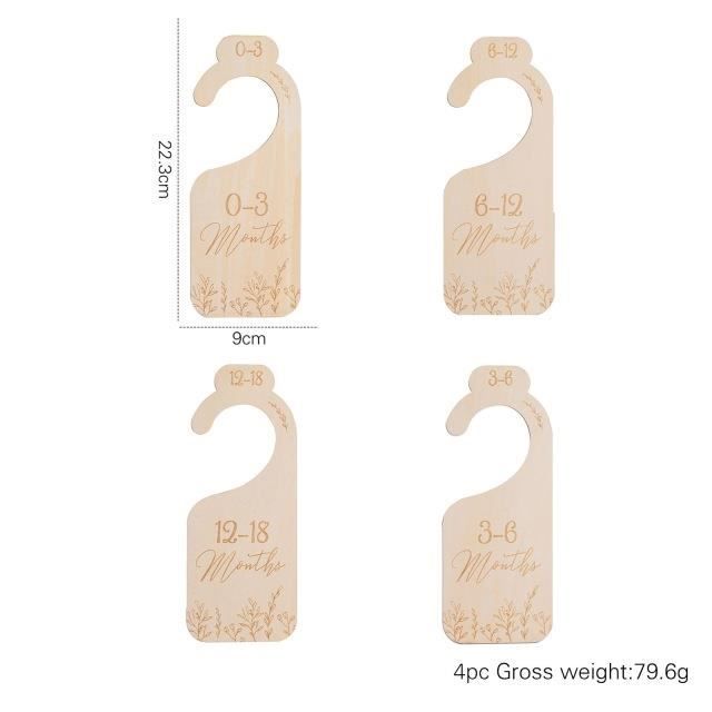 Blocs De Cartes En Bois Gravés Pour Bébé - 92x45x85 Mm, Pour Photos Mensuelles, Anniversaires, Cadeau Nouveau-né