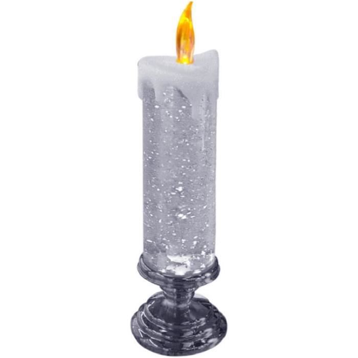 Bougies électroniques LED à paillettes tourbillonnantes de Noël, étanches,  rechargeables par USB, bougies sans flamme à