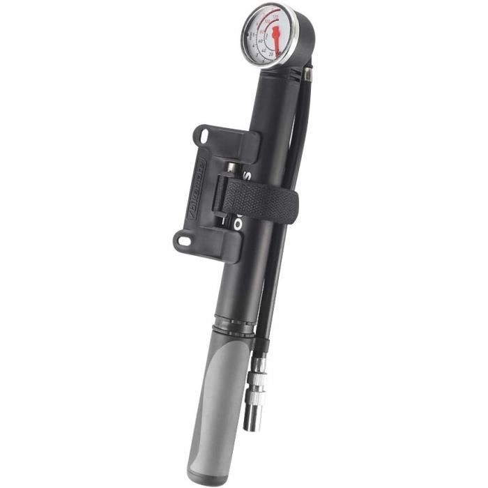 Mini Pompe à Air Vélo Aluminium - 88 Psi - Compatible Presta & Schrader - Avec Manomètre Et Support De Fixation
