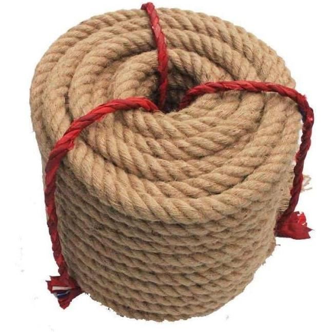 Corde De Jute Naturelle 10mm X 25m - Corde Chanvre Épaisse Pour Jardin, Arbre à Chat, Décoration Et Bricolage