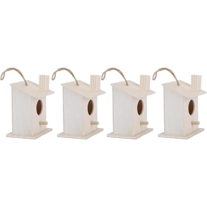 PIWOSGOL 4 Pièces Maison D'Oiseau Activite Manuelle Bricolage, Kit Maison d'Oiseau Enfants, Kit