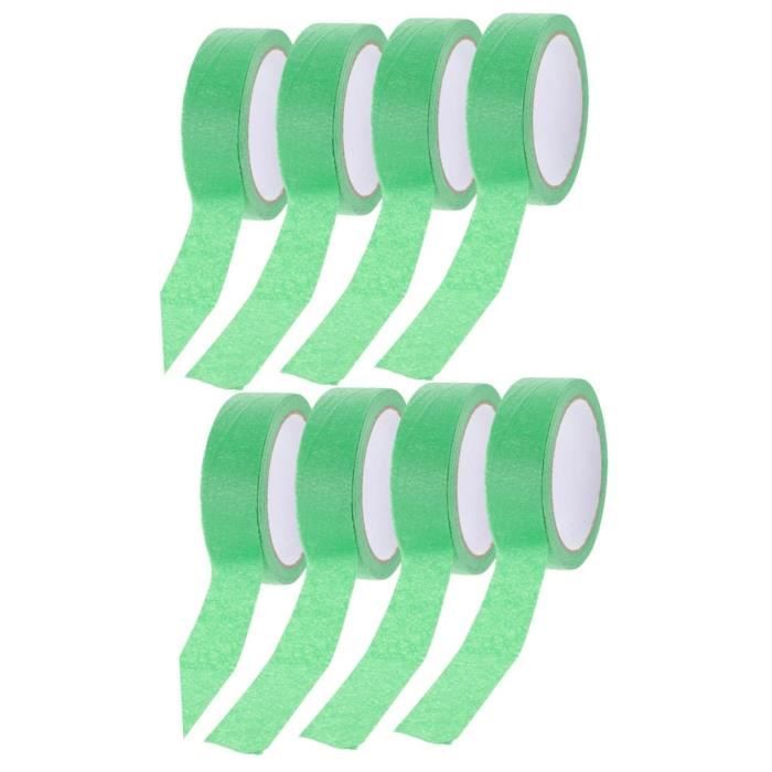 Lot De 6 Rouleaux De Ruban De Masquage Fin De Couleur Jaune - Largeurs : 3, 5, 7, 10, 12, 15 Mm - Pour Artisanat, Peinture Précise, Carrosserie, Projets DIY