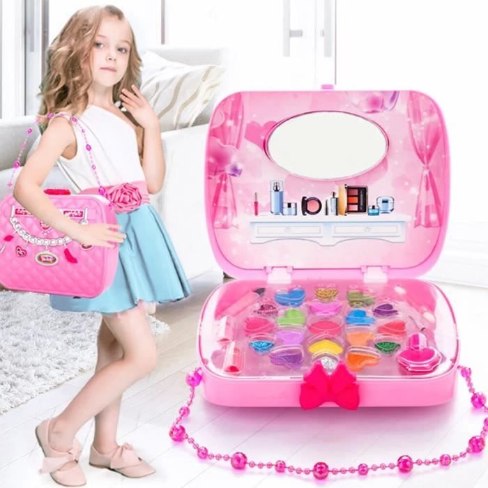 Filles Maquillage Ensemble Jouets Semblant Jouer Sac Cosmétique Beauté Jouet  Maquillage Outils Kit Enfants Semblant Jouer Jouets