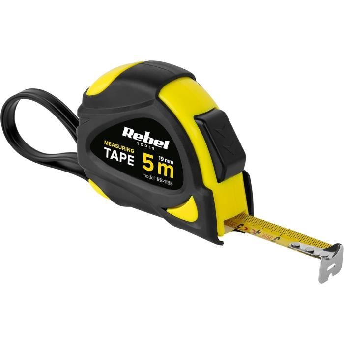 Mètre Ruban Solide 5m - Largeur 25mm - Idéal Pour Le Bricolage Et Le Pro