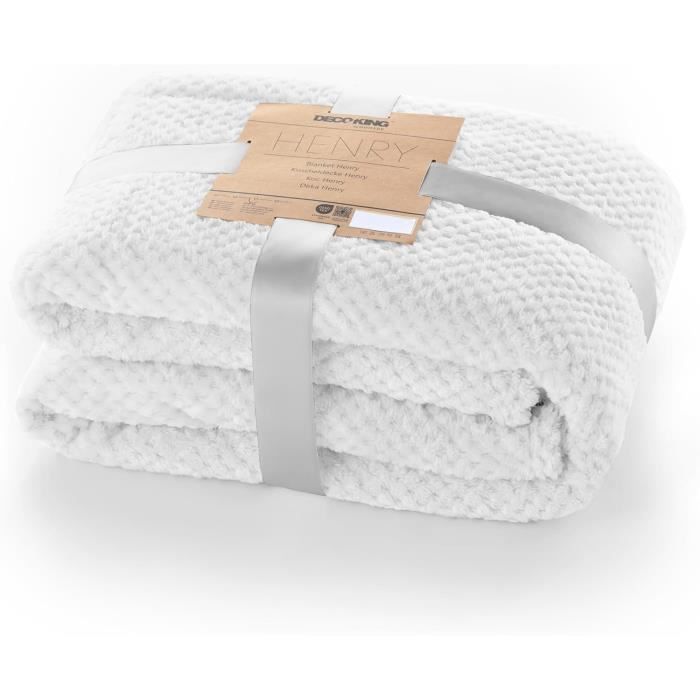 Chickwing Plaid Couverture Polaire Flanelle, 3D Imprimé Noël Couverture Lit 1/2 Personnes Chaudes Douce Microfibre Légères Couvertures pour Voyager Canapé Enfant Adulte (Flocon Rouge,80x120cm