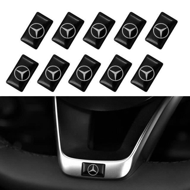 volant Adesivi Compulsivi Logo Fiat 500/ avant Autocollants en r/ésine arri/ère 2/ blasons pour porte-cl/és Pour capot et coffre Couleur : noir et blanc. effet 3D