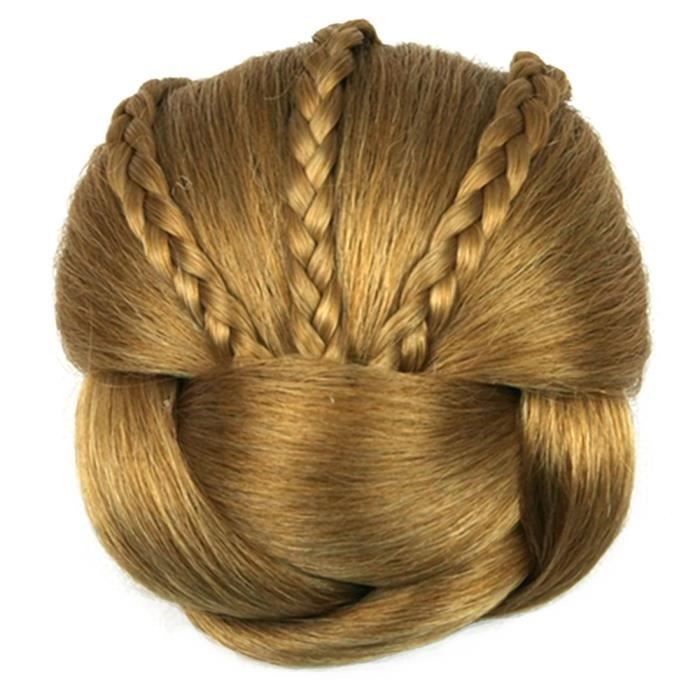 perruque blonde chignon