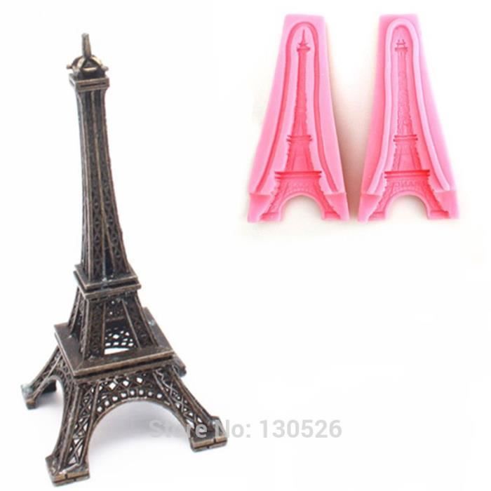 2pcs Tour Eiffel Fondant Moules A Gateau 3d Savon Silicone Moule A Gateau Bougie Moules Gateaux Decoration Cuisine Bakeware Cdiscount Maison