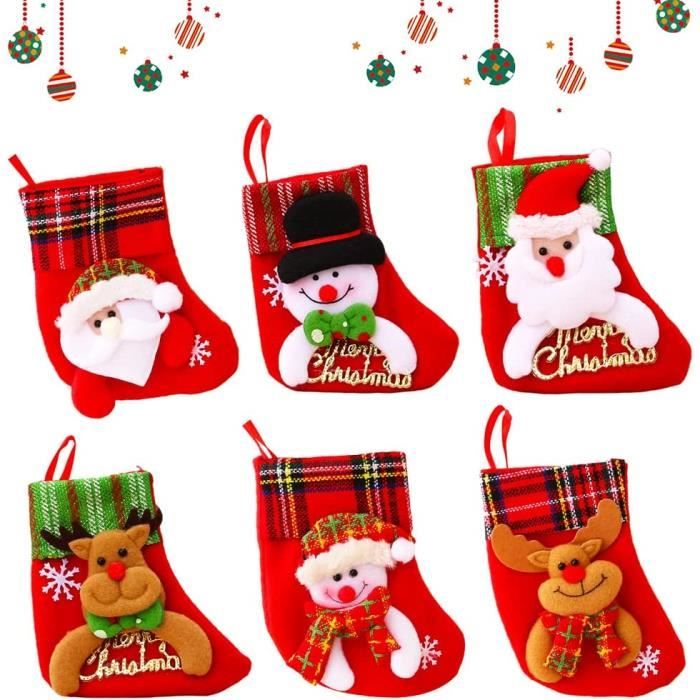 Chaussette Noël personnalisable Père Noël - rouge