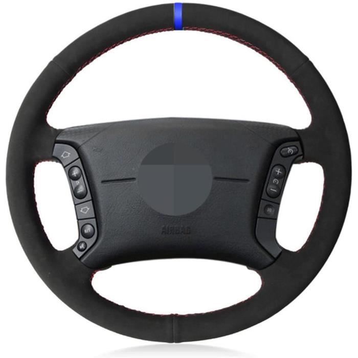 Handgenähter Lenkradbezug Leder Schwarz Für BMW - DIY Lenkradüberzug Mikrofaser