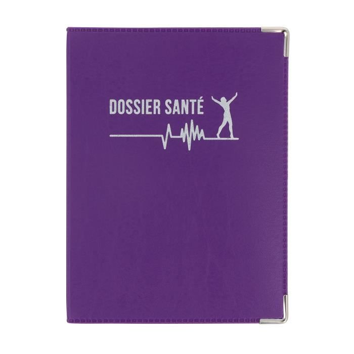 Etui santé violet carte vitale + carte mutuelle + ordonnances fabrication  Française - Cdiscount Bagagerie - Maroquinerie