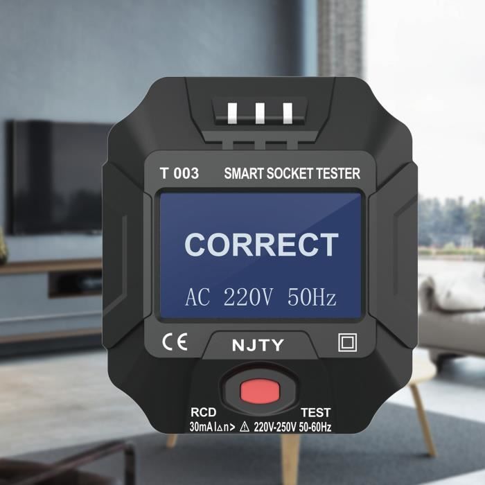 ELECTRICITE MULTIMETRE DETECTEUR DE TERRE TEST PRISE Pobitemètre Multifonction RCD Prime