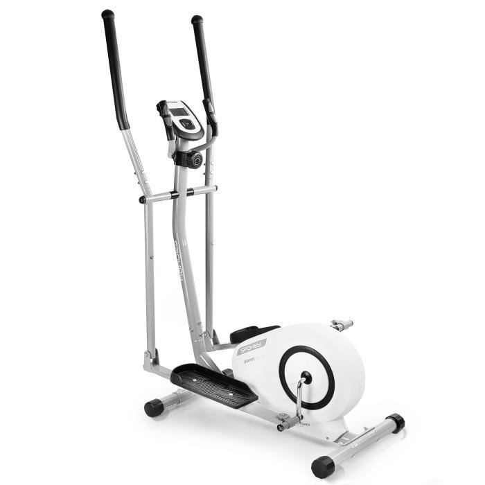 Vélo elliptique magnétique - 8 niveaux de résistances - écran LCD - Noir/Blanc