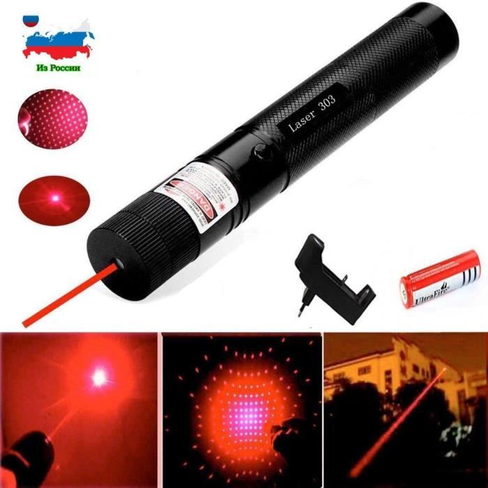 Dispositif de visée Laser rouge 8000m, pointeur haute puissance, mise au point réglable, tête de stylo Laser 303 [42467BB]
