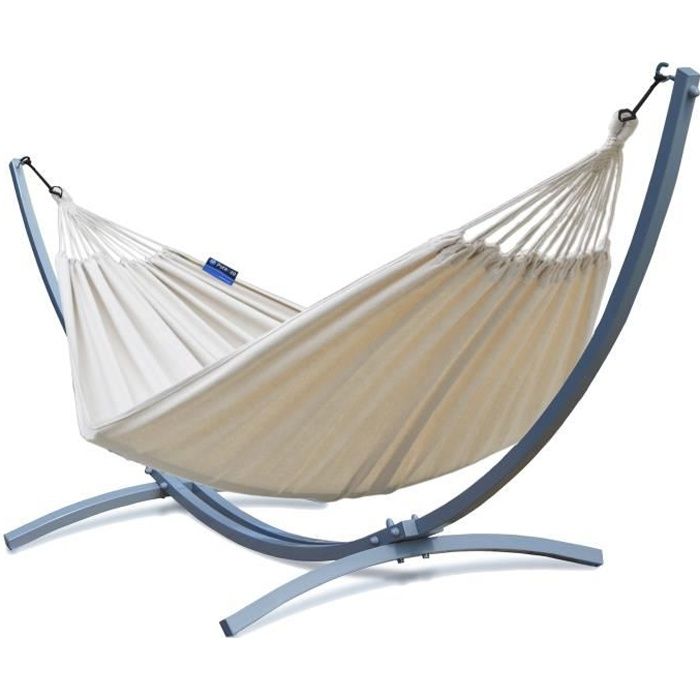 Support Pour Hamac Double Potenza - Pied Métallique Galvanisé, Charge 220kg - Pour Jardin, Intérieur Ou Extérieur