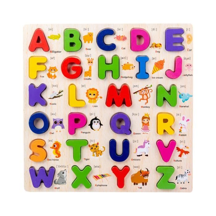 Jeux De Cartes L Alphabet Avec Des Lettres Abc En Bois Education A La Maison Suy1 Cdiscount Jeux Jouets