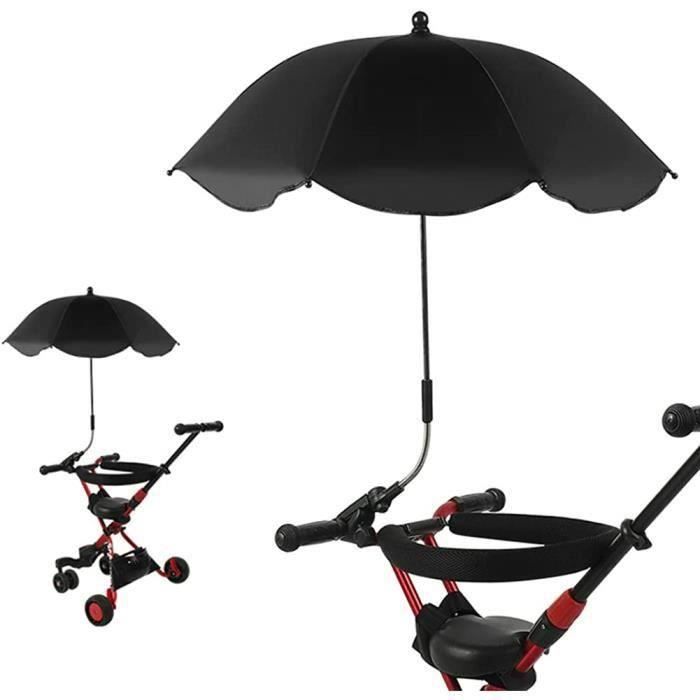 Noir Parapluie Parasol Poussette Universel 50+ UV Couverture Anti UV