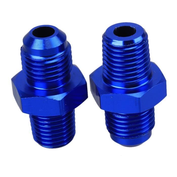 Adaptateur AN6 Racing Qiilu - Raccord Mâle 180° Pour Lignes Huile/Carburant