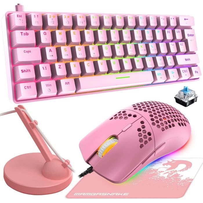 Pack Gamer : Clavier Mécanique Dierya 60% + Souris Logitech G502 Filaire Noir