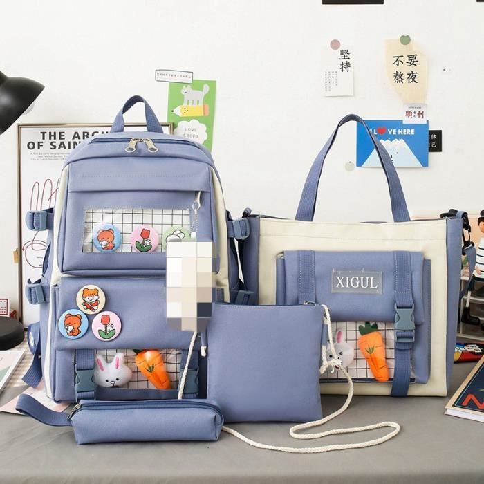 YXQSED Sac à dos scolaire Léger Étanche Casual Sac de voyage pour Collège filles Adolescents