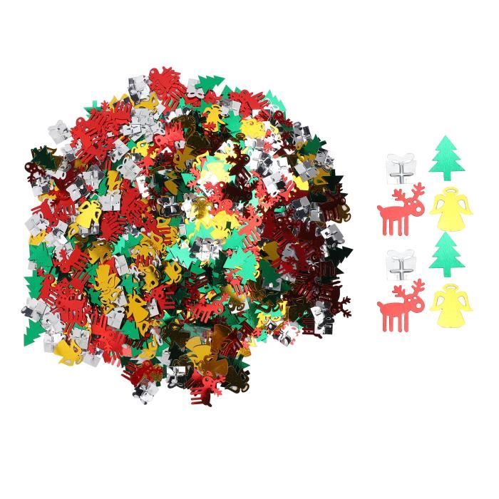 Lot De 26 Blisters De Confettis De Table Noël – 8000+ Pièces Noir PVC, 6 Motifs – Neuf, Parfait Pour Décorations De Fête
