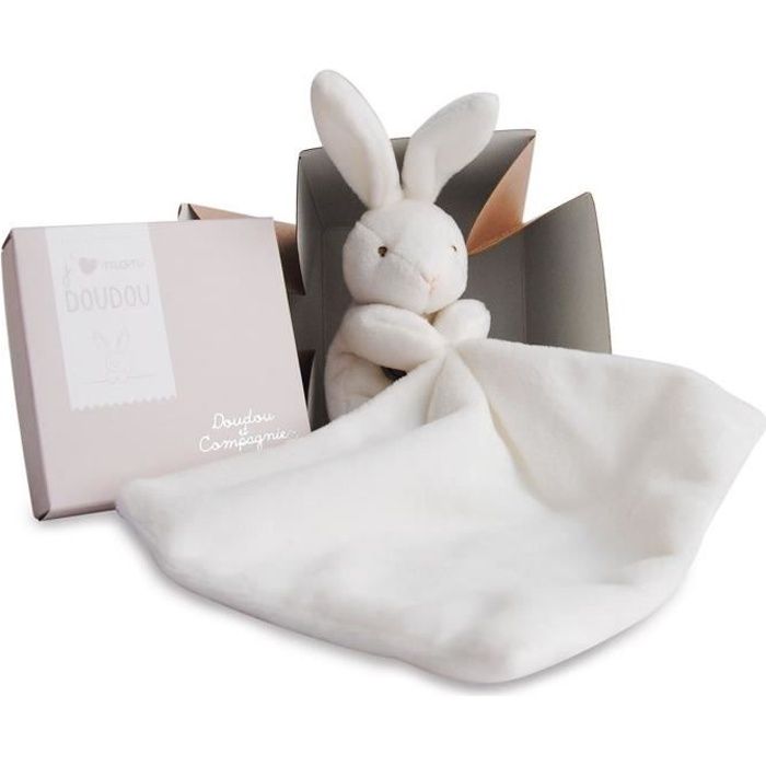 Doudou et Compagnie - Plat Carré Ours - 26 cm - Taupe - Sensoriel, Avec Pétales - Collection Attrape Rêve - Idée Cadeau Naissance pour Bébé - Garantie Doudou Perdu - DC2792