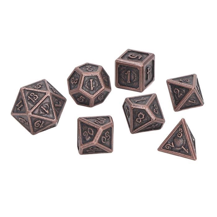 Mxzzand Jeu De 7 Dés Jeu De Dés Polyédriques, 7 Pièces, Nombres Clairs, Bonne Texture, Dés De