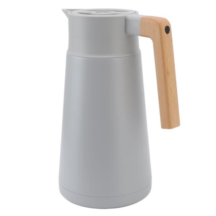 Carafe Café Isotherme 1L Avec Infuseur Thé - Écran LED Température - Acier Inoxydable - Blanc