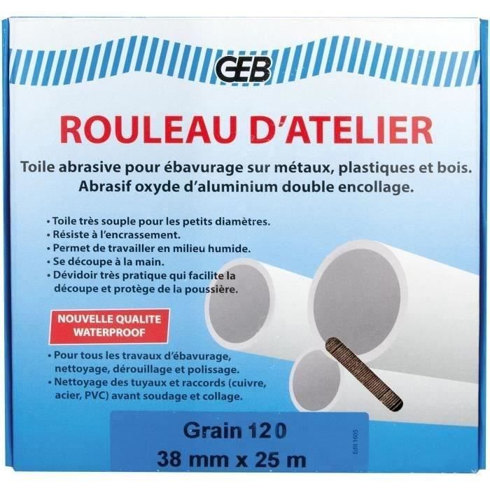 GEB Rouleau atelier waterproof - 38 mm x 25 m