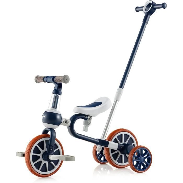 2 en 1 Tricycle evolutif enfant Vélo bébé 3 Roues avec Pédale