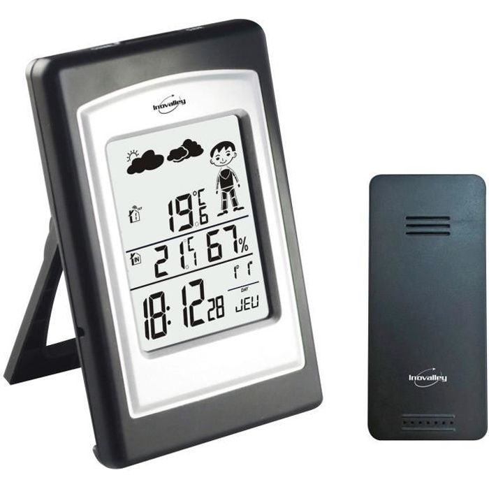 Inovalley Sm200 Station Meteo Avec Sonde Sans Fil Noir Cdiscount Tv Son Photo