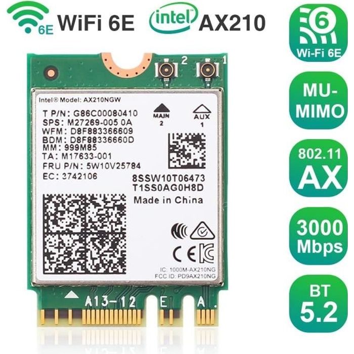 Richer-R Mini WIFI Card 5G Dual-Band Mini PCI-E WIFI Wireless Card with Transmission Rate up to 300Mbps for Intel 6250 WiMax for DELL//Asus// Toshiba 2.4G
