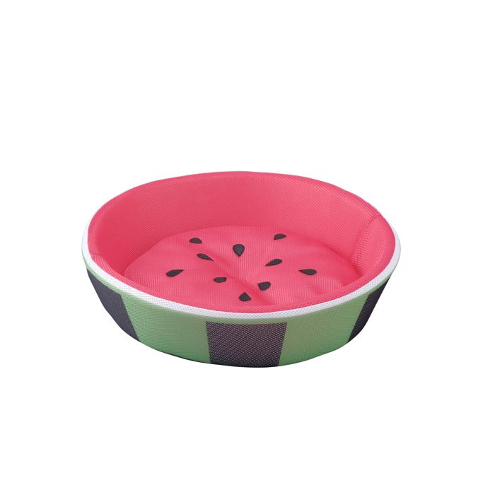 Meilleurs prix pour Iris Ohyama, Lit, Coussin, Panier  pour Chien, Chat, Bi-face avec rebord, Nylon, L50 x P50 x H13 cm, PCB-20S, Pastèque