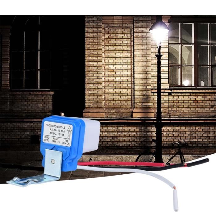 Interrupteur Crépusculaire YOUNLEN AC/DC 12V 10A - Capteur Lumière Auto ON/OFF, étanche