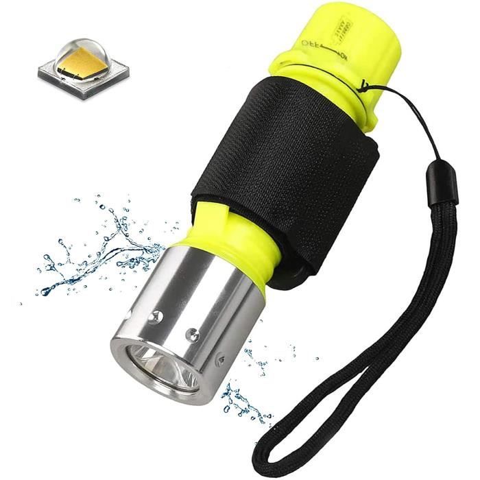 Lampe De Plongée étanche TPC-7 à Piles AA - Lampe Torche LED Pour Plongée De Nuit, Snorkeling, Explorations Sous-marines