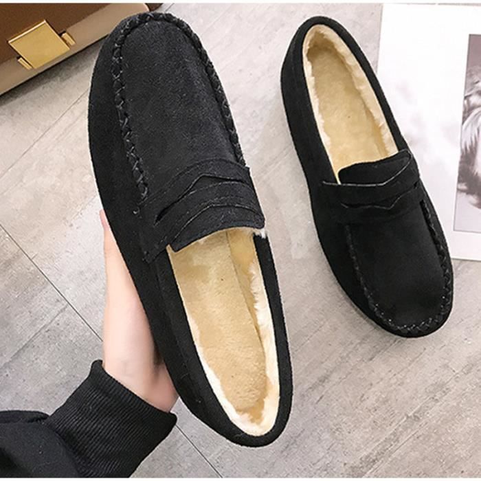Mocassins Femmes Dream Pairs - Suède Confortable - Semelle TPR - Chaussures Plates à Enfiler