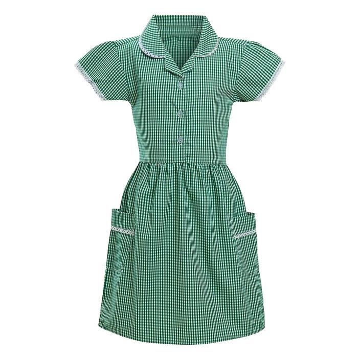 robe vichy verte