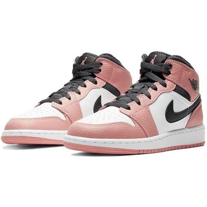 Basket Jordans 1 Mid Femme Jordans One AJ 1 Pink Chaussures de Basket pour  Fille Femme Sneakers AJS590512 Blanc - Cdiscount Chaussures
