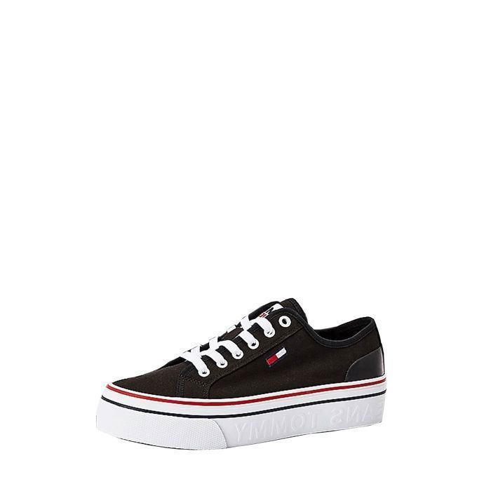 Baskets - Tommy Jeans - Ref 53560 BDS - Noir - Mixte - Respirant